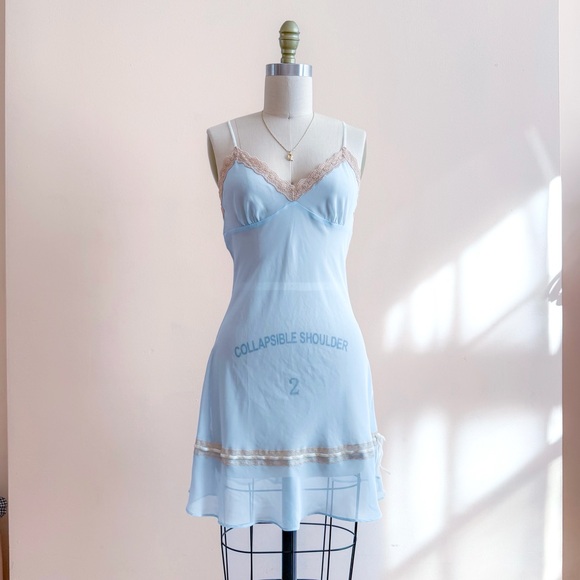 Victoria's Secret Other - Vintage Y2K Victoria’s Secret Baby Blue Slip Dress